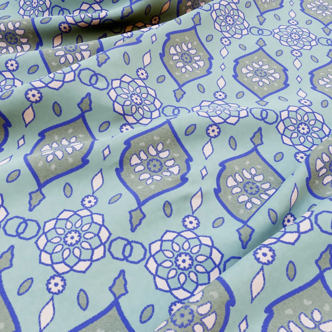 Vintage Floral Indigo Texture