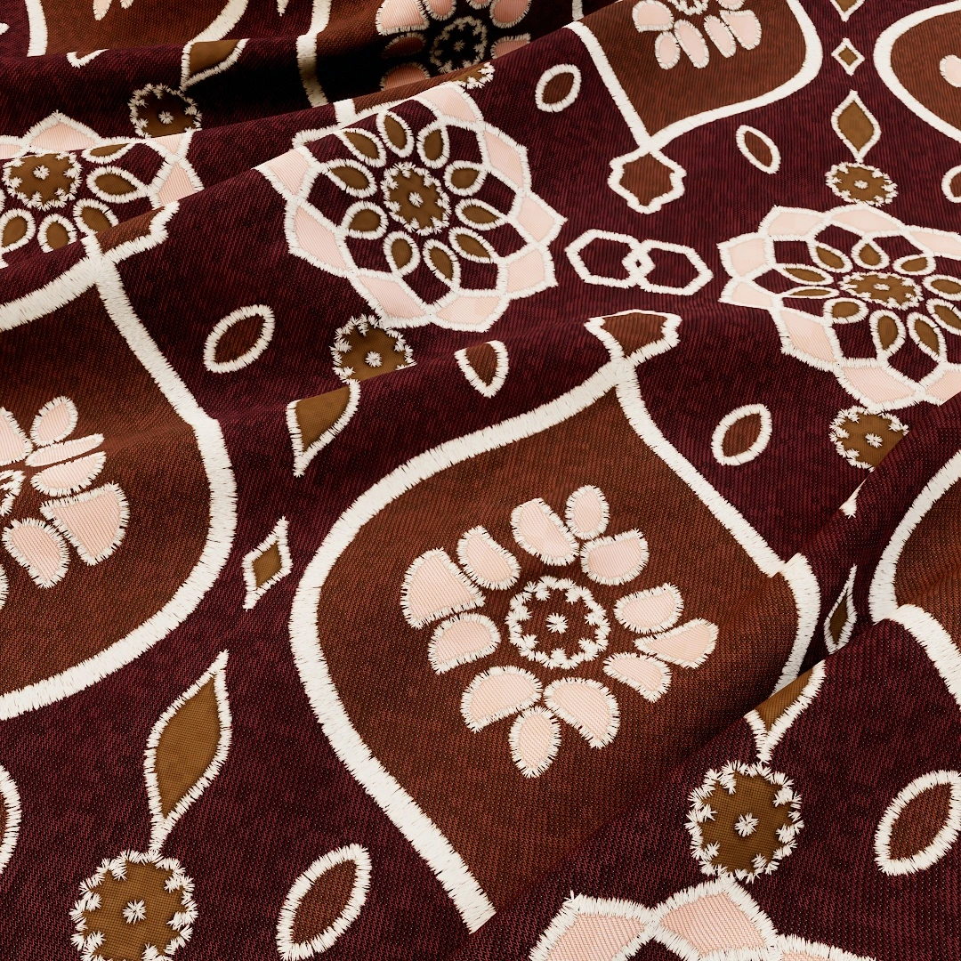 Vintage Floral Maroon Texture