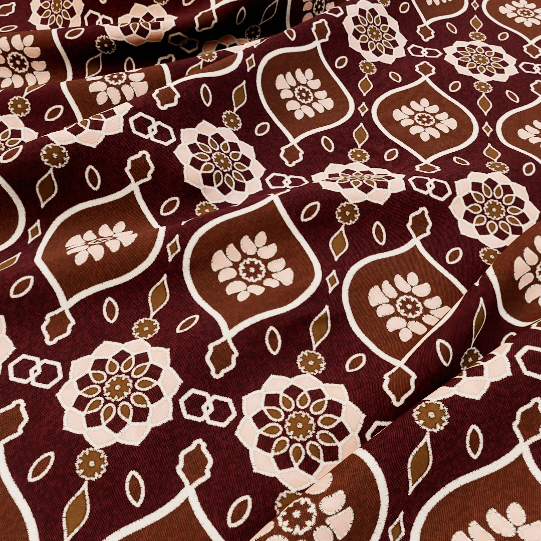 Vintage Floral Maroon Texture
