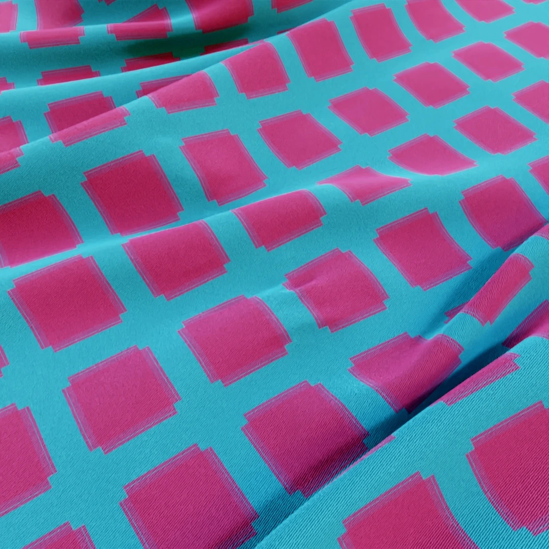 Vintage Pink Squares Patterned Fabric Texture