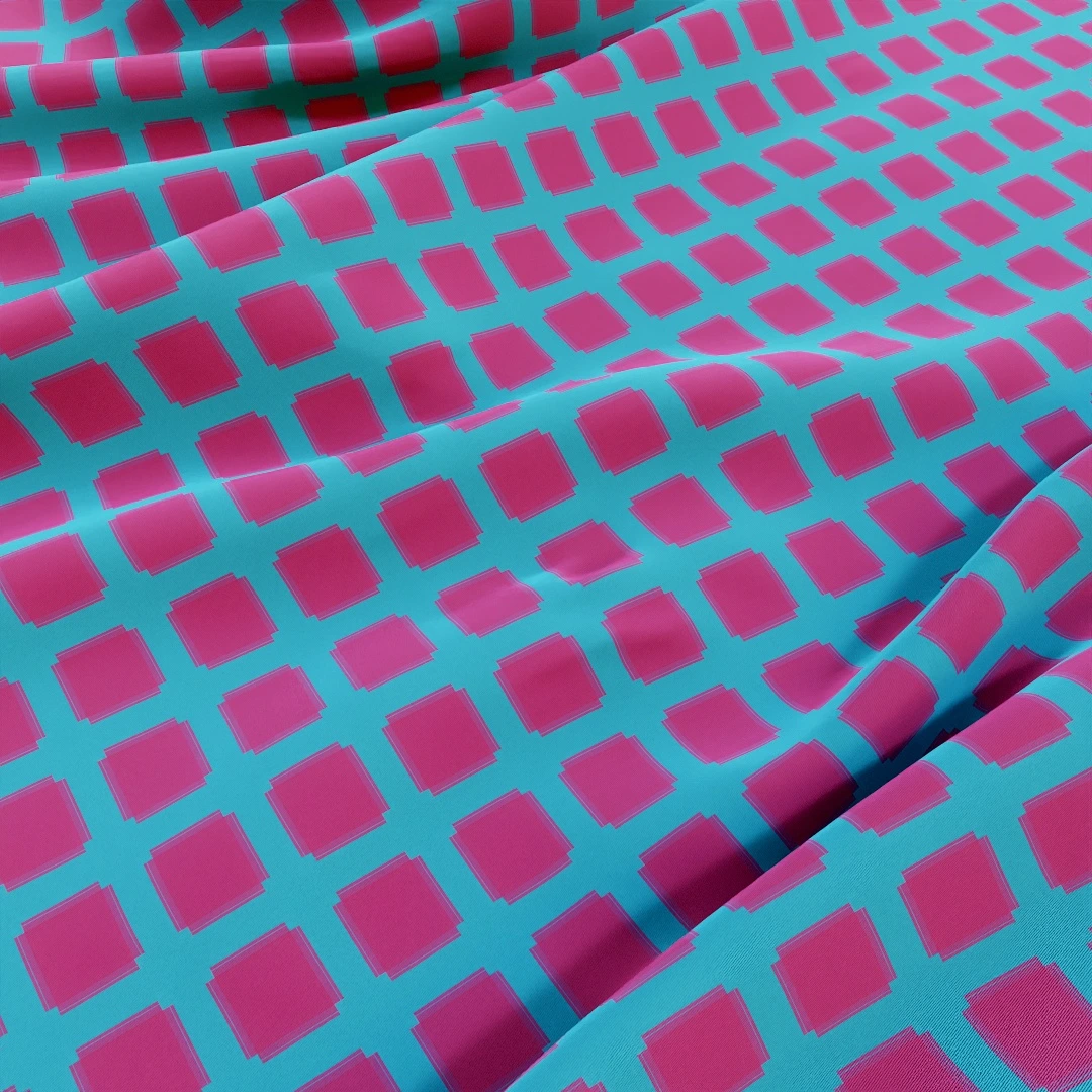 Vintage Pink Squares Patterned Fabric Texture