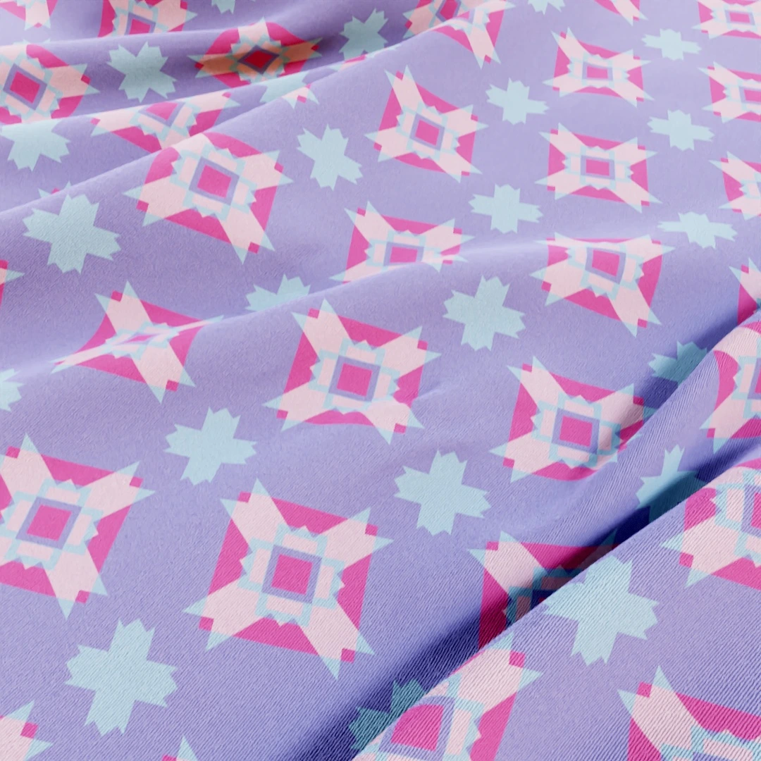 Vintage Starburst Patterned Fabric Texture