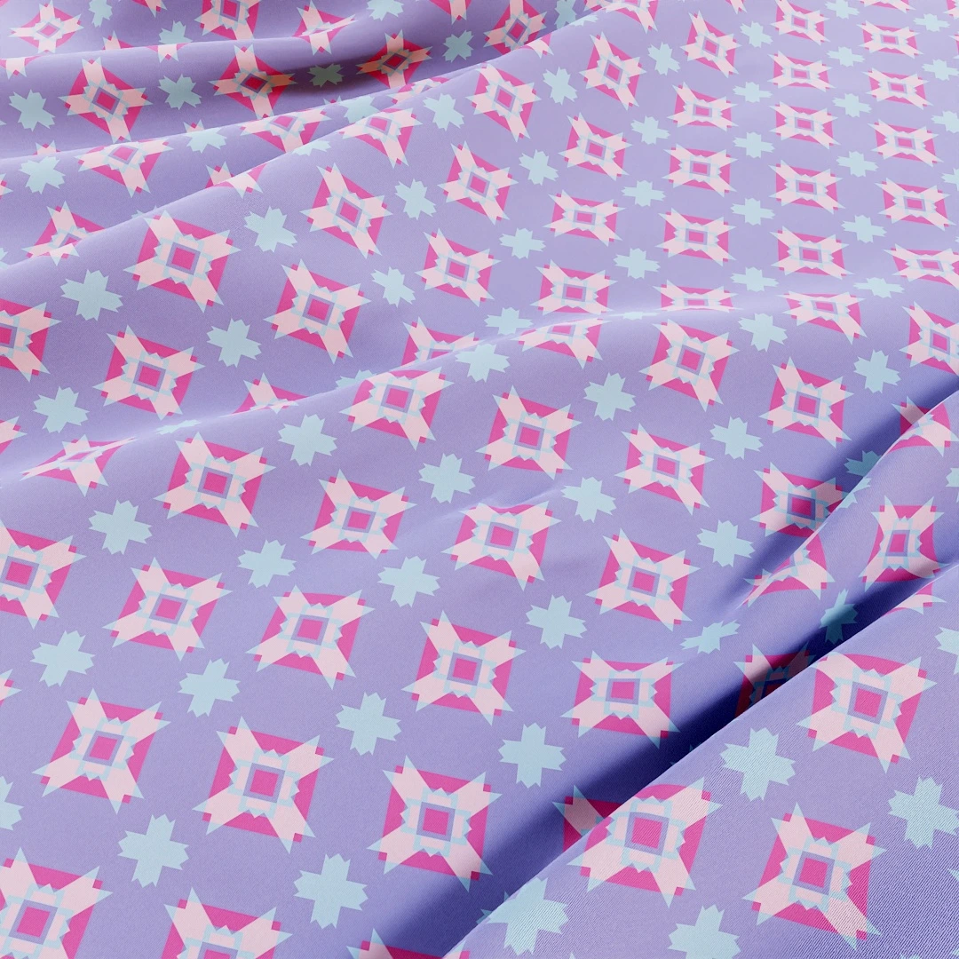 Vintage Starburst Patterned Fabric Texture