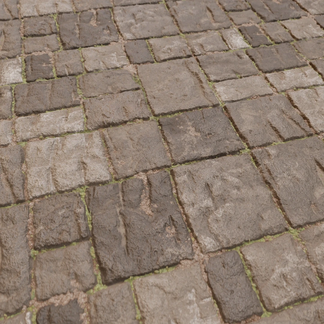 Weathered Cobblestone Path Texture
