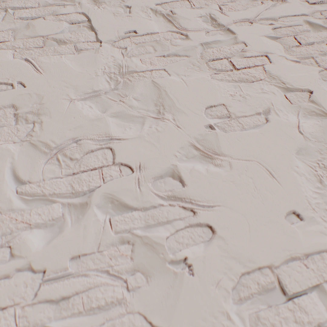 Weathered White Plastered Brick Texture