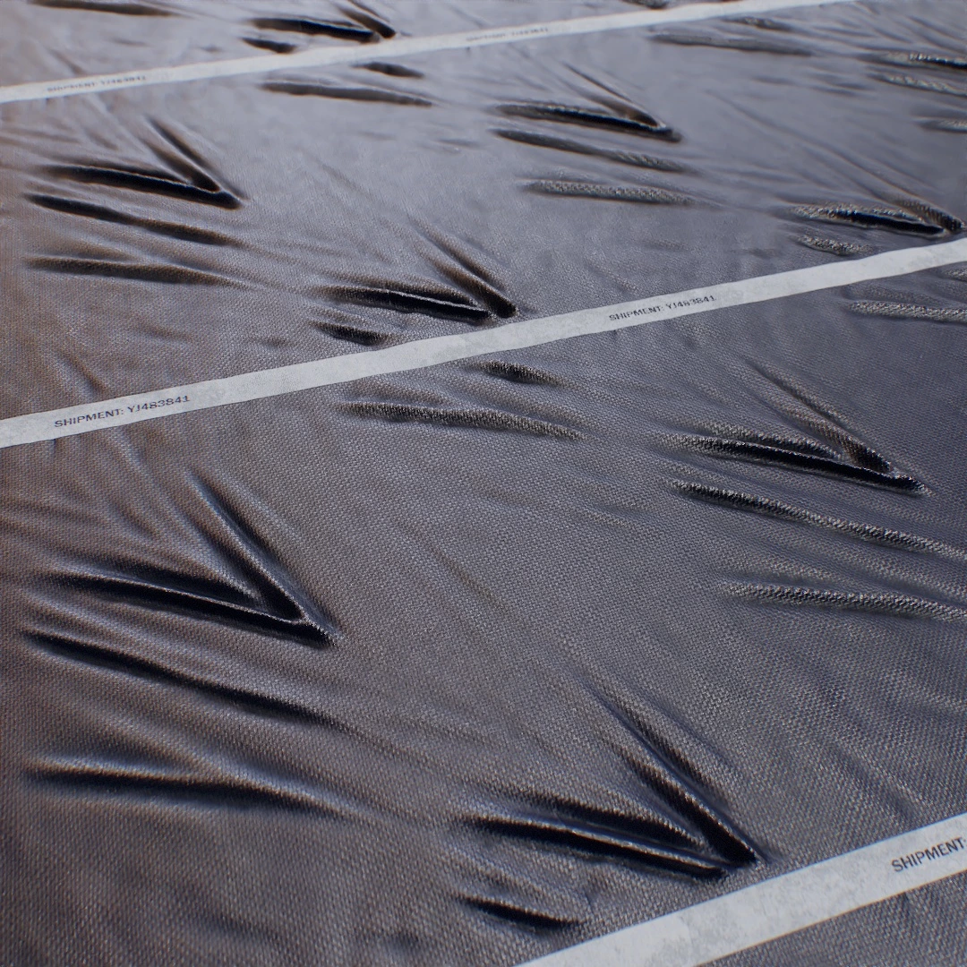 Worn Black Tarpaulin Texture