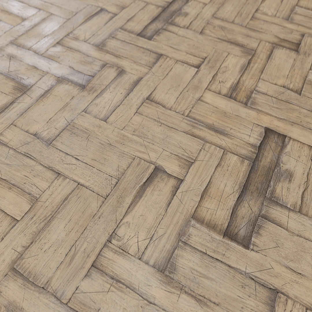 Worn Herringbone Parquet Texture