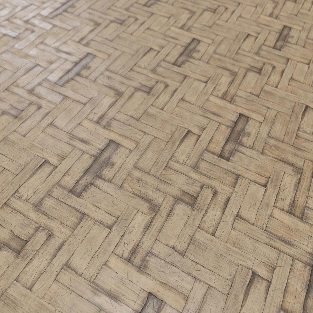 Worn Herringbone Parquet Texture