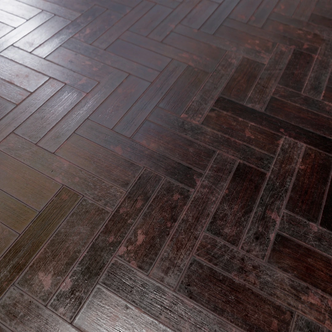 Worn Herringbone Parquet Texture