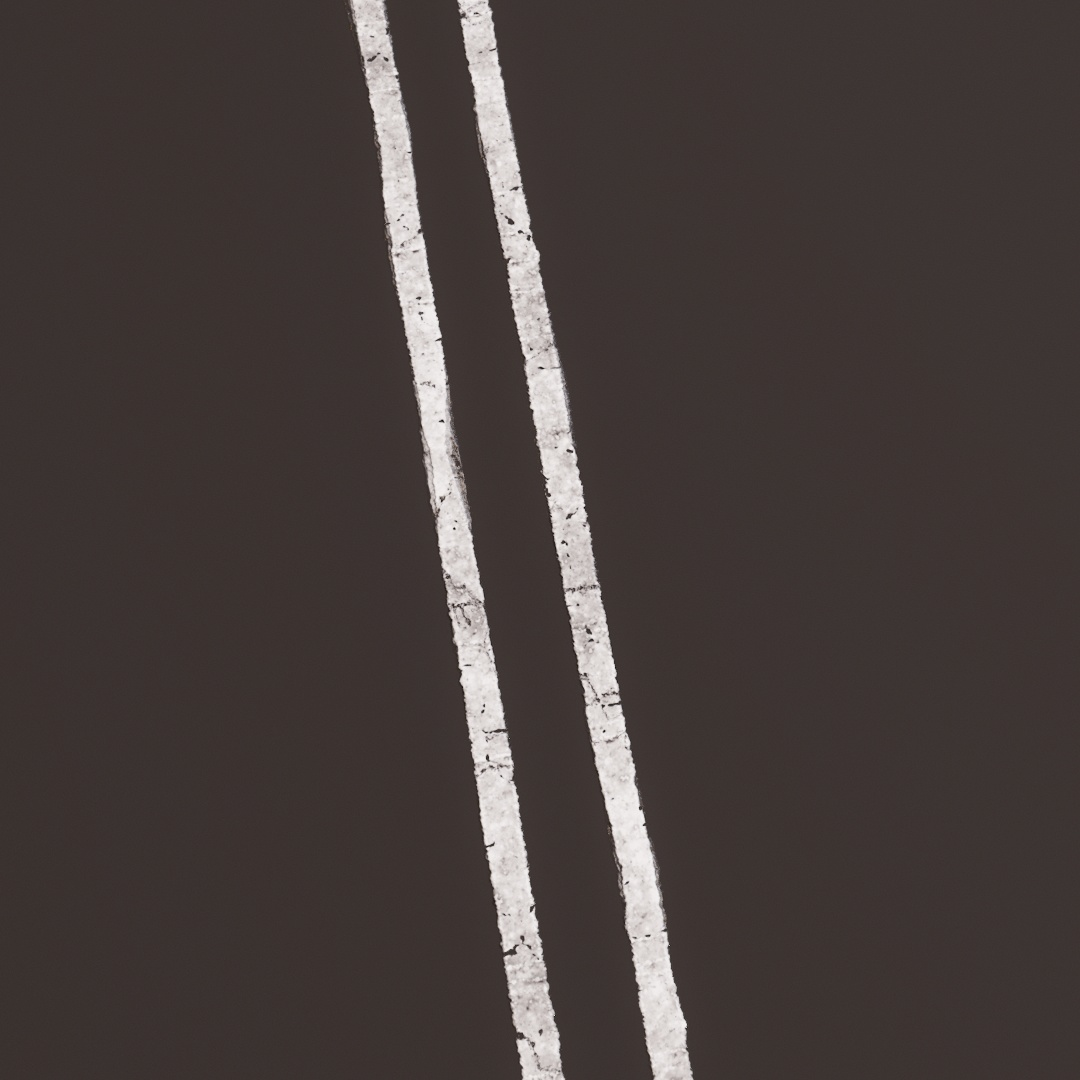 Double White Road Line Decals 10