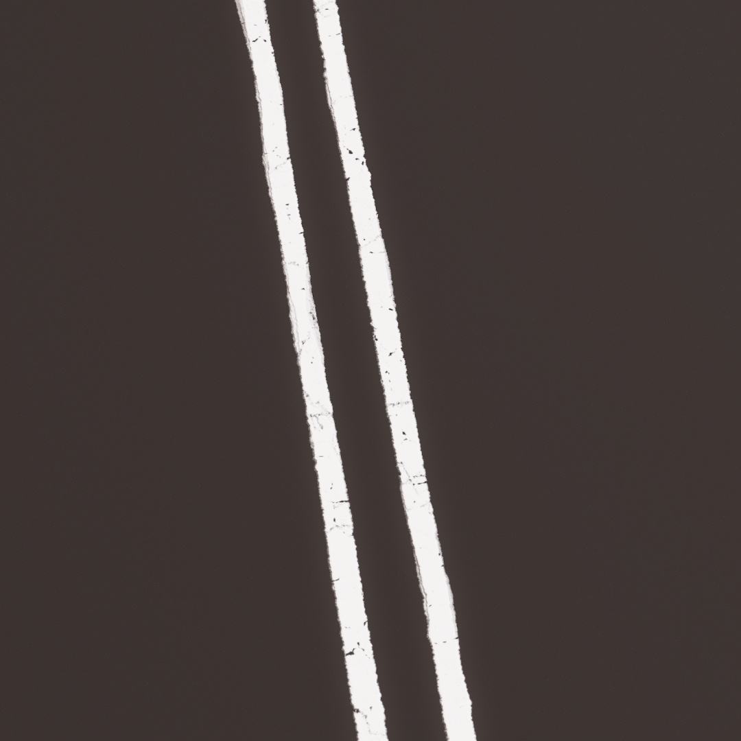 Double White Road Line Decals 10