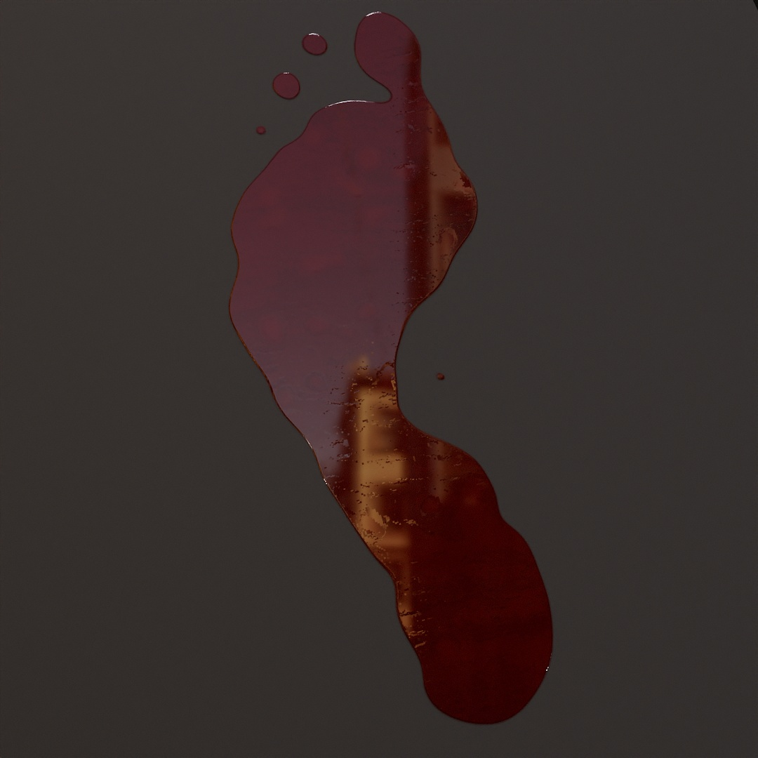Blood Foot Smear Decal 256