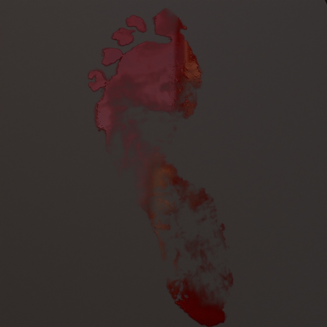 Blood Foot Smear Decal 267