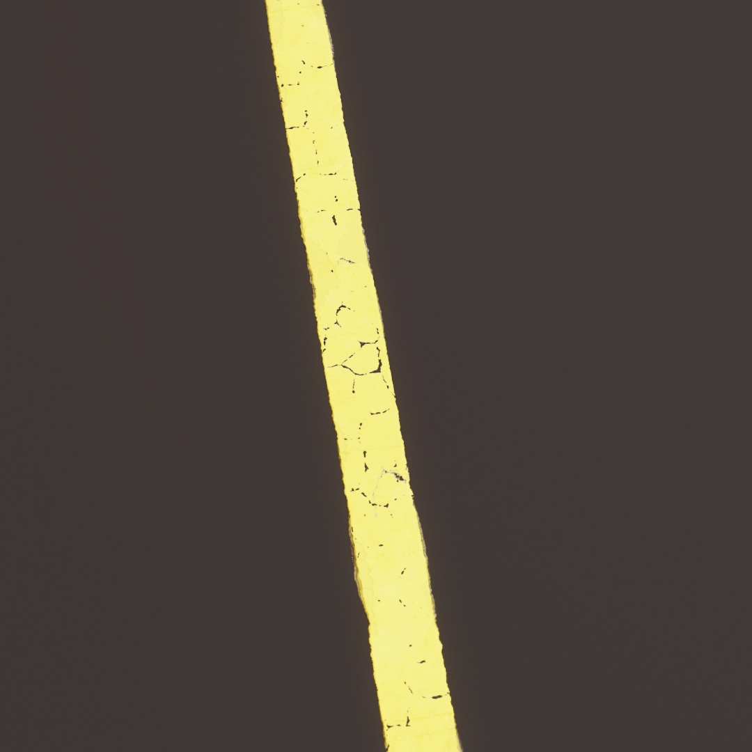 Yellow Road Line Decals 31