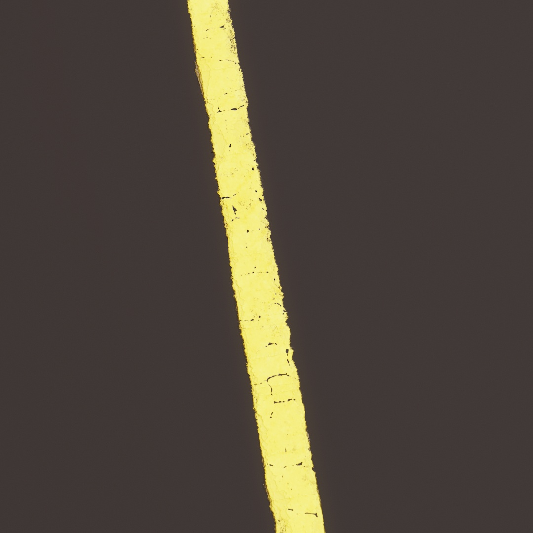 Yellow Road Line Decals 32