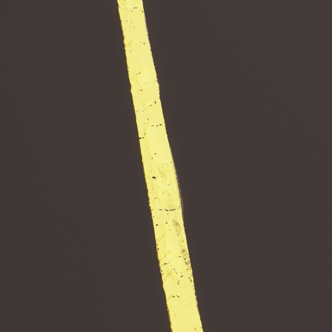 Yellow Road Line Decals 36