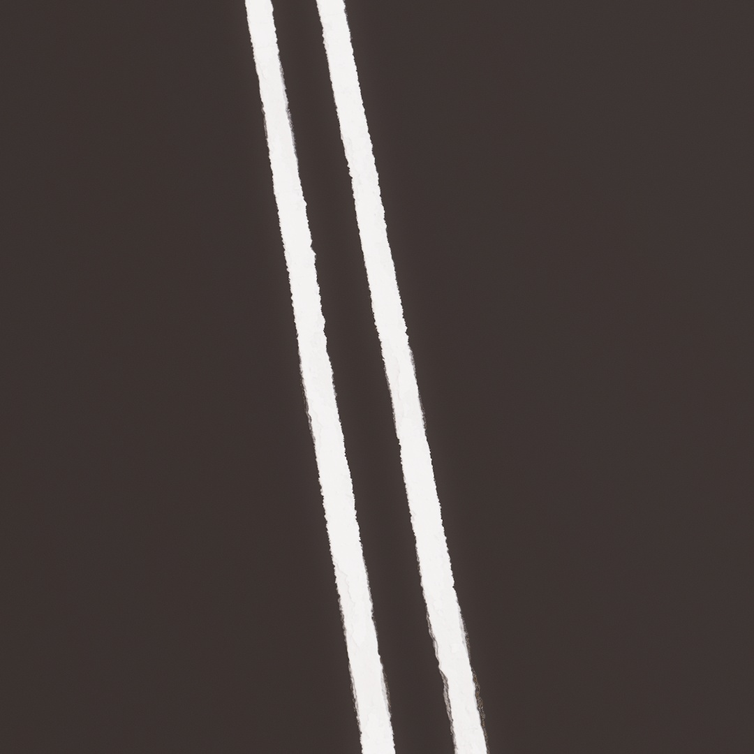 Double White Road Line Decals 5