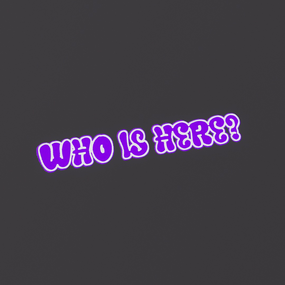 Who Is Here Graffiti Decal 672