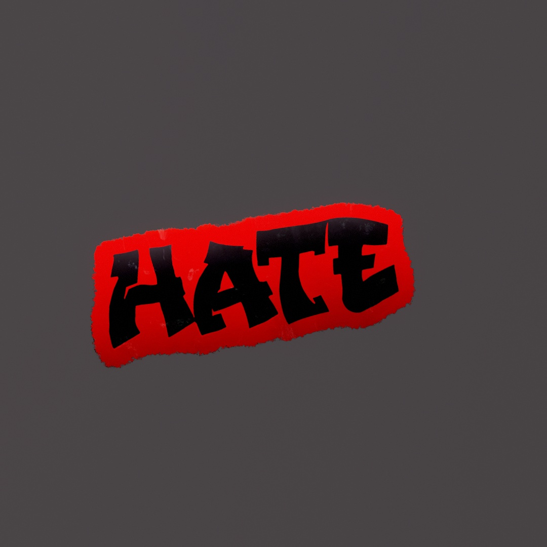 Hate Graffiti Decal 689