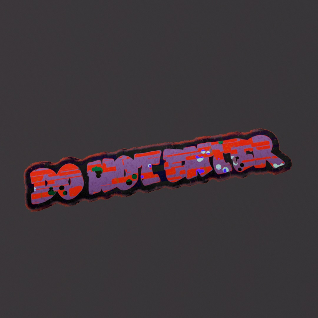 Do Not Enter Graffiti Decal
