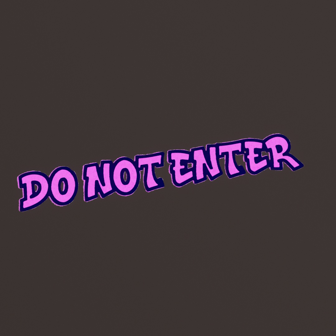 Do Not Enter Graffiti Decal