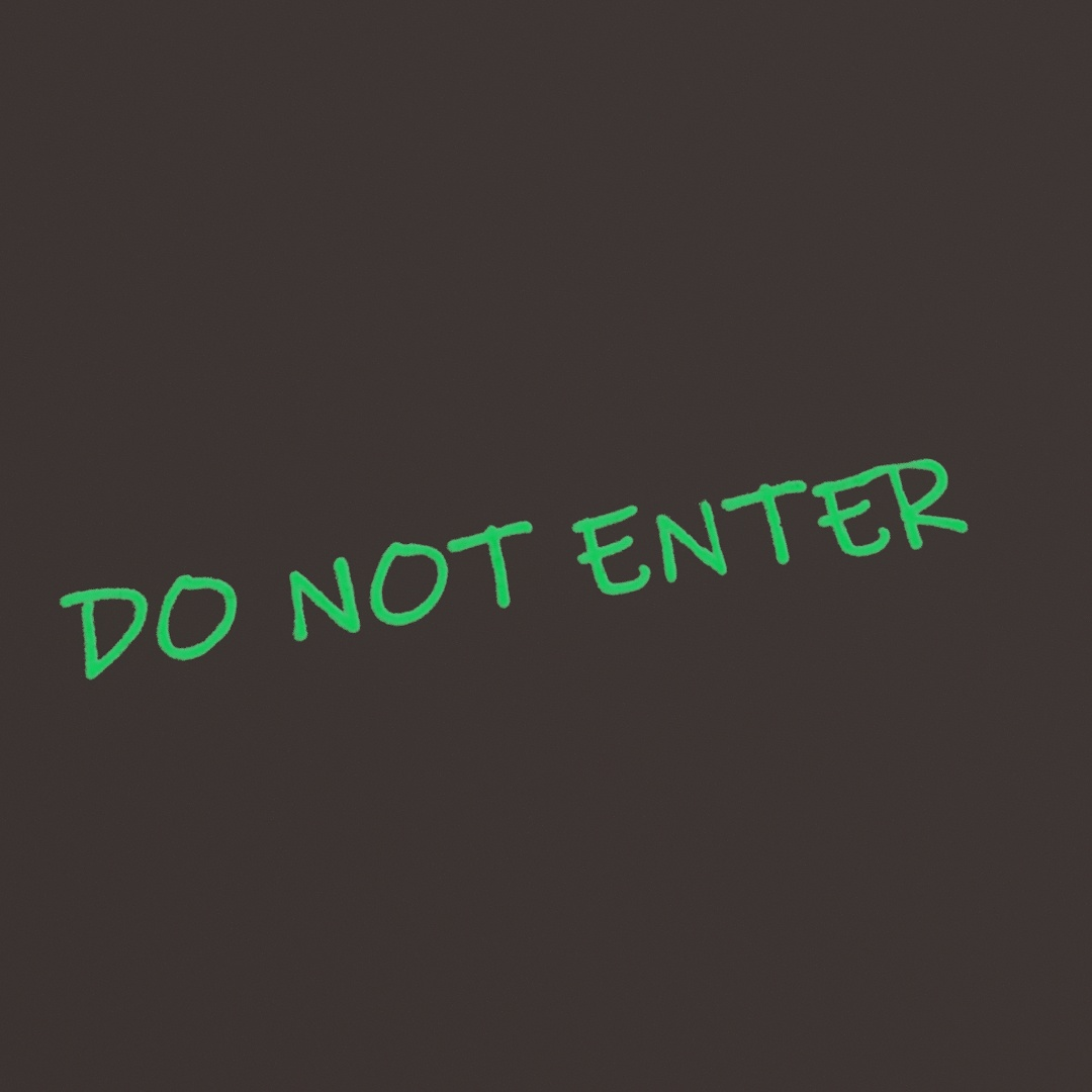 Do Not Enter Graffiti Decal