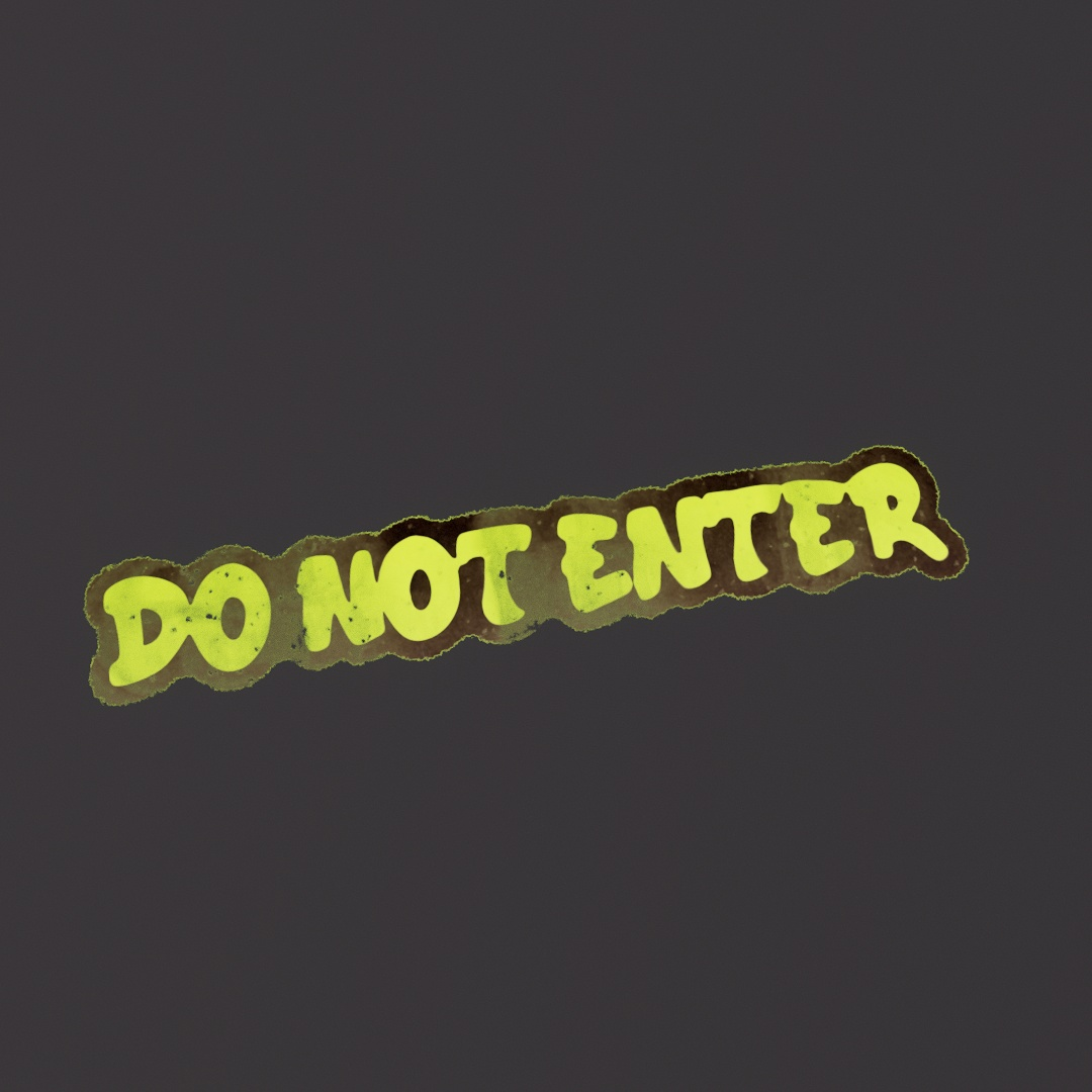 Do Not Enter Graffiti Decal