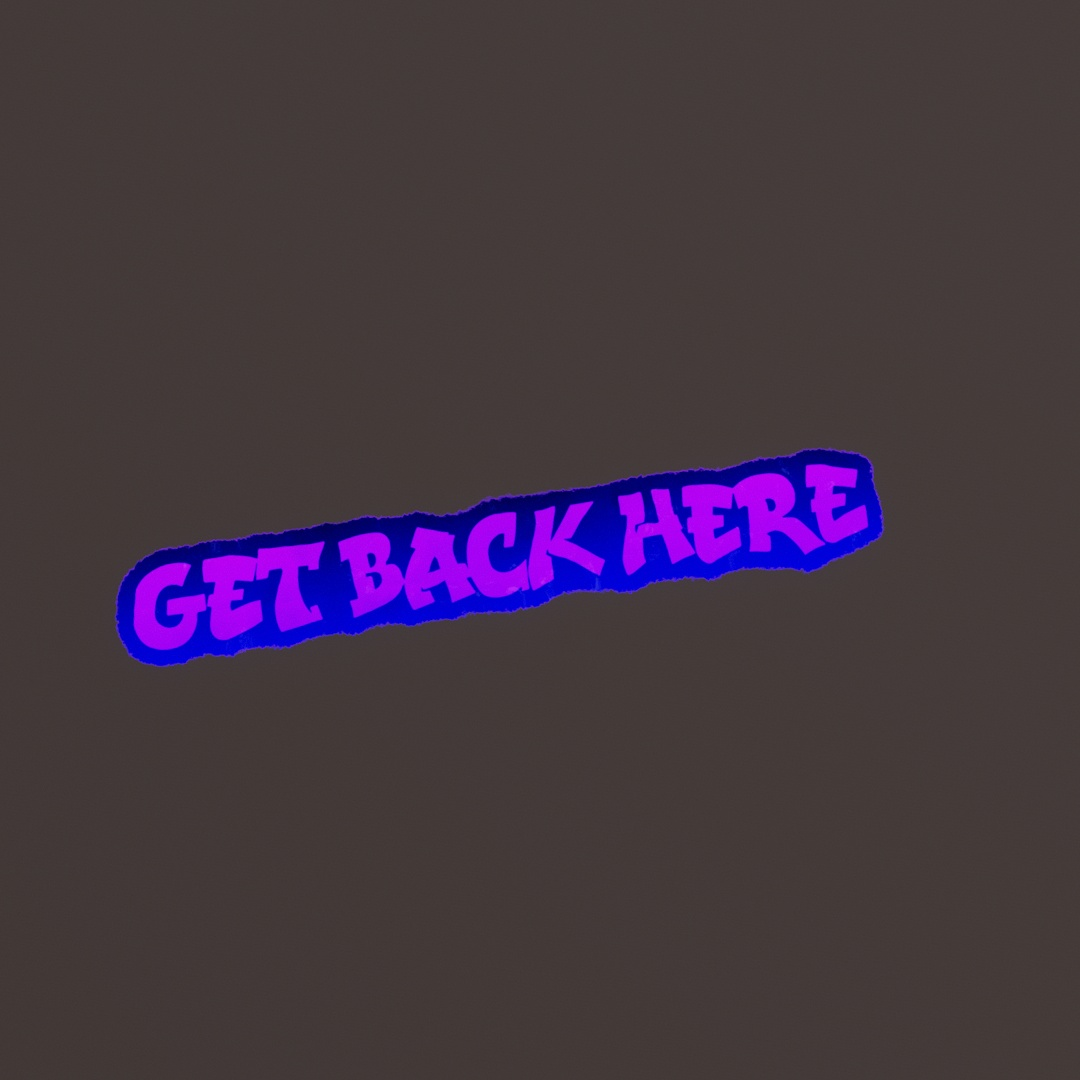 Get Back Here Graffiti Decal