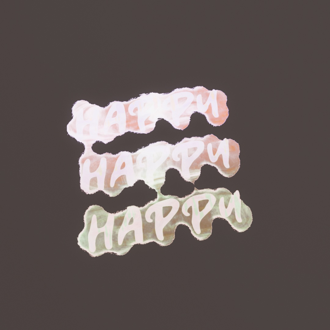 Happy Graffiti Decal