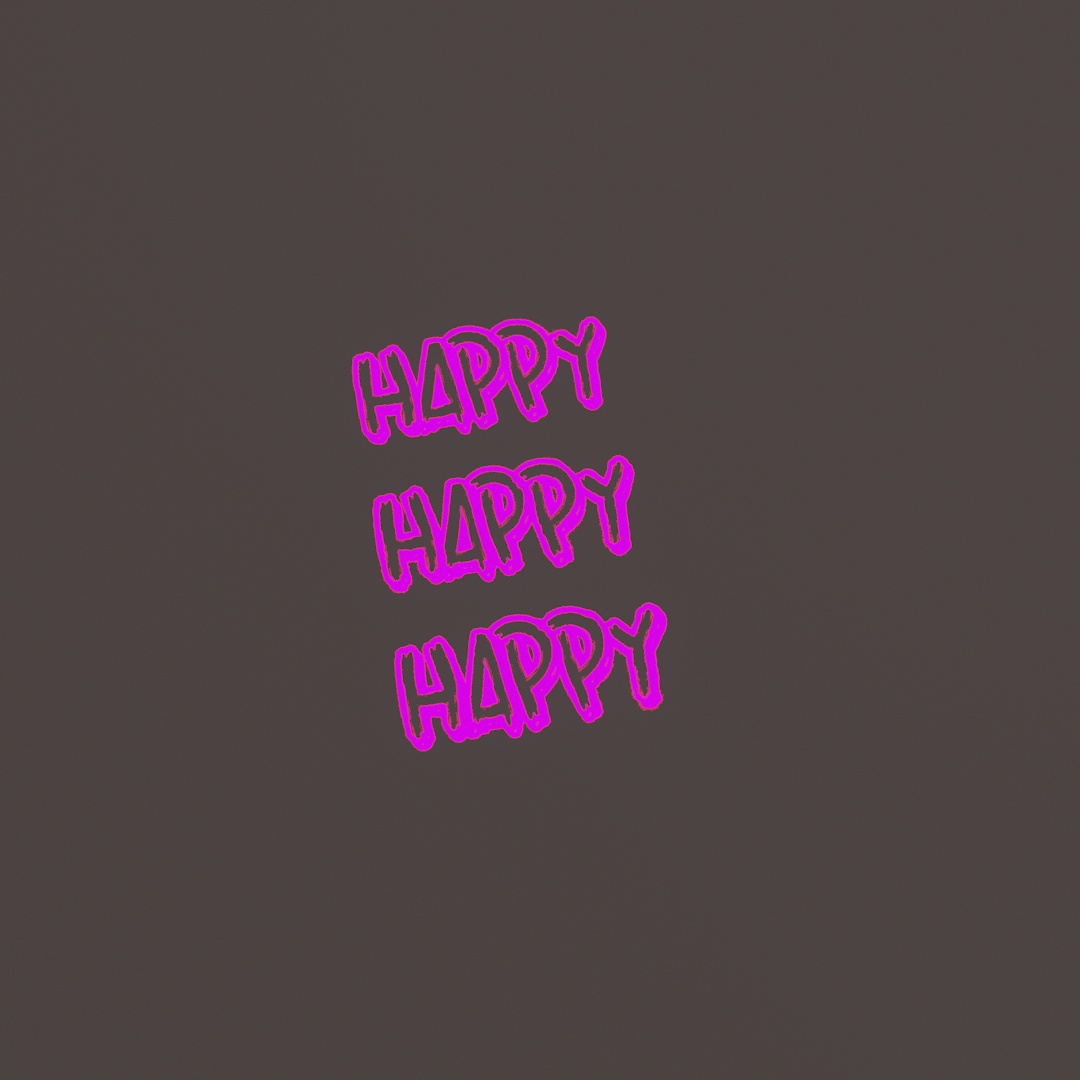 Happy Graffiti Decal