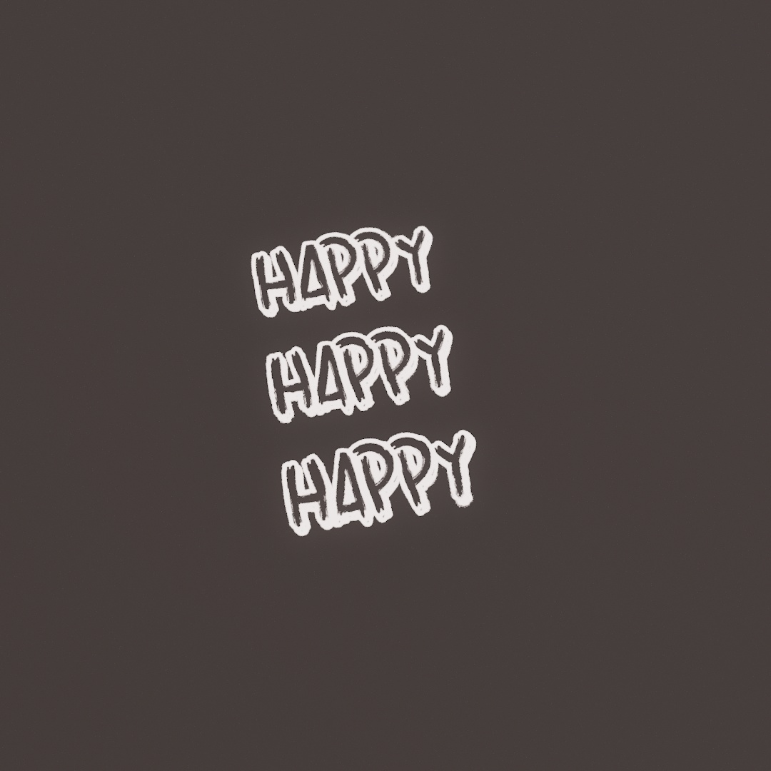 Happy Graffiti Decal