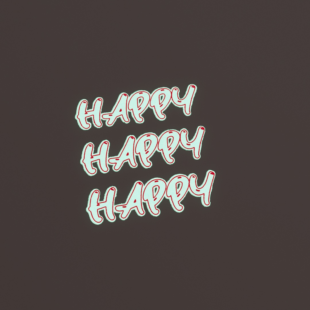 Happy Graffiti Decal