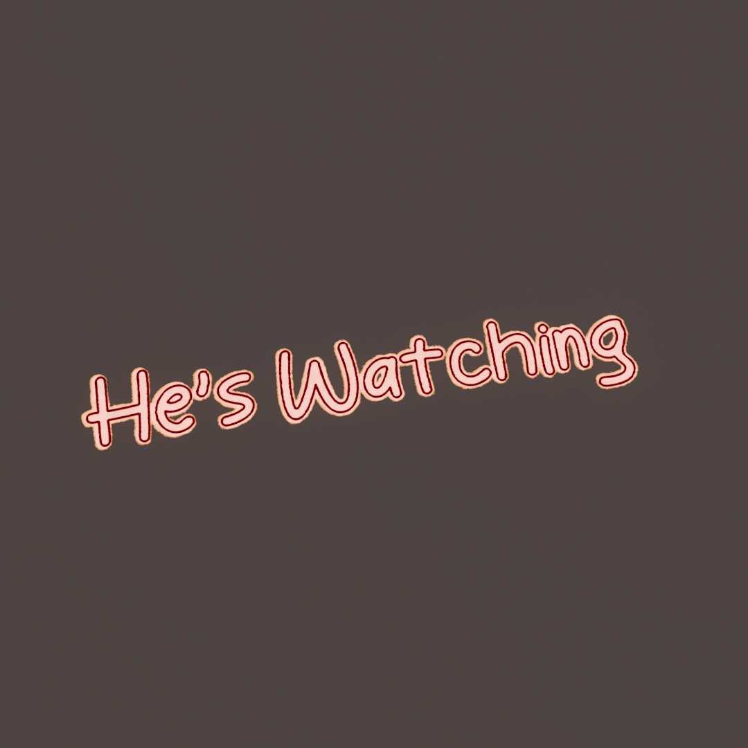 He Is Watching Graffiti Decal