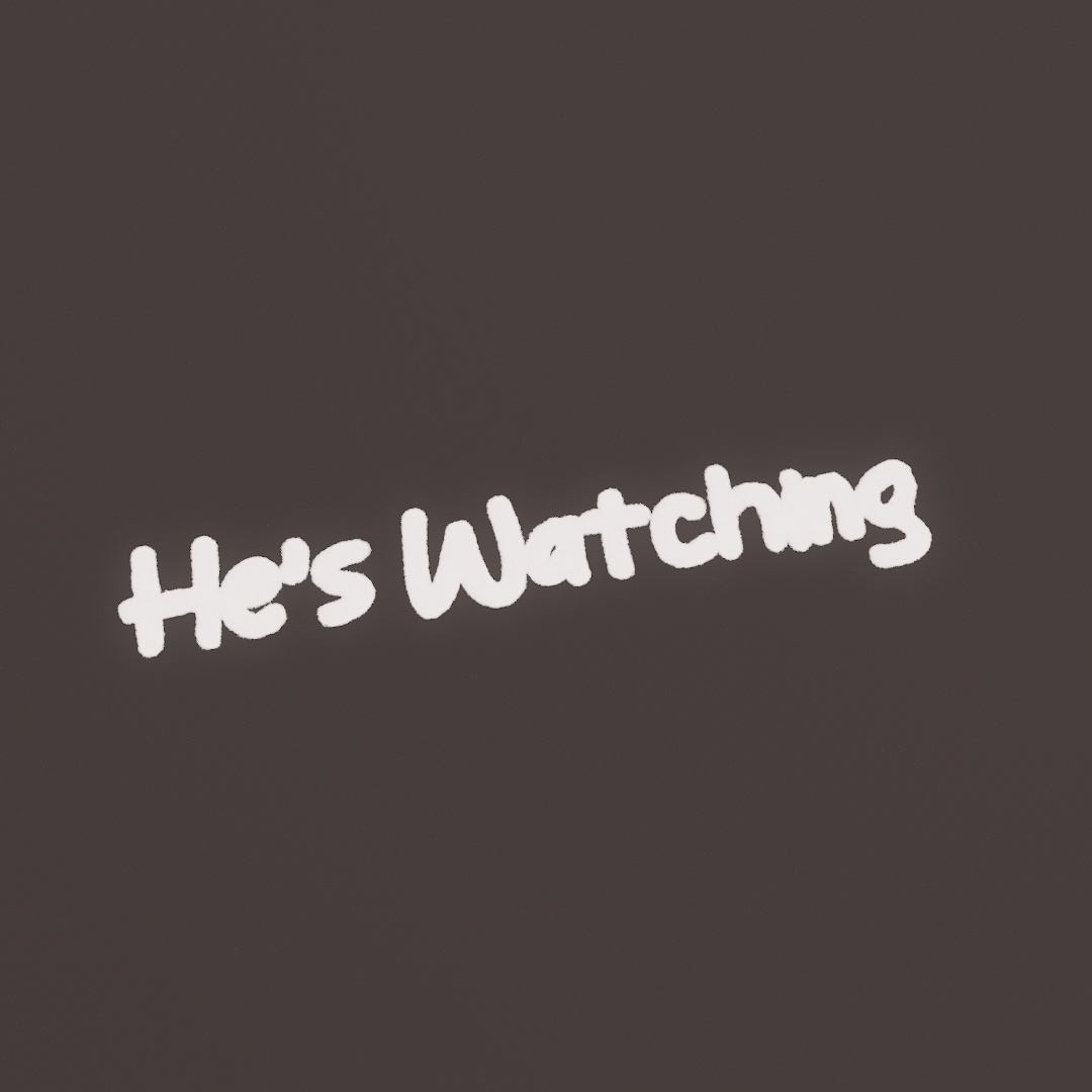 He Is Watching Graffiti Decal