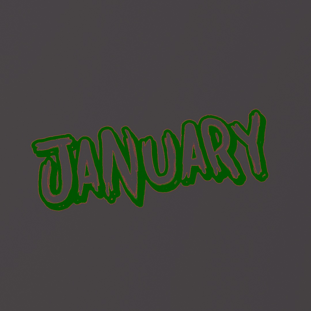 January Graffiti Decal