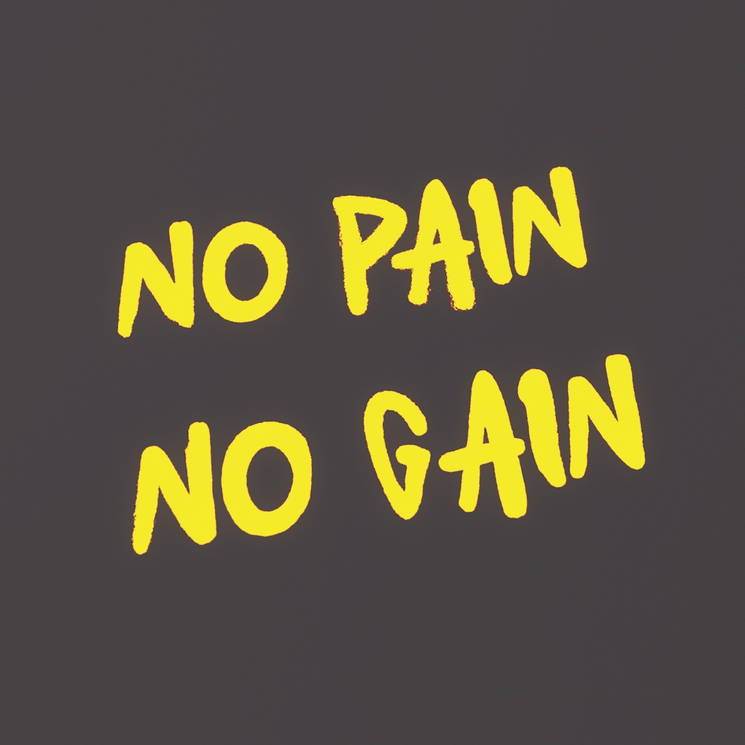 No Pain No Gain Graffiti Decal