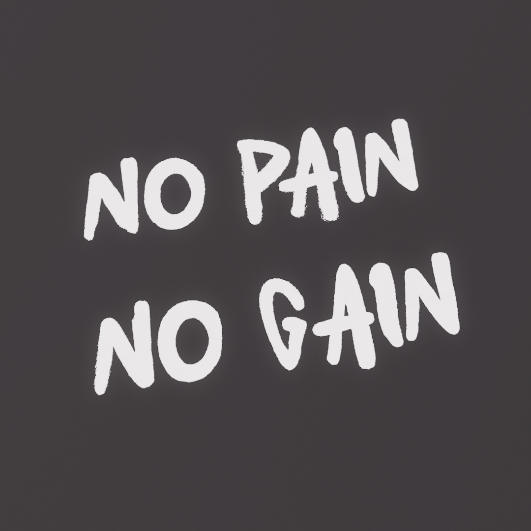No Pain No Gain Graffiti Decal