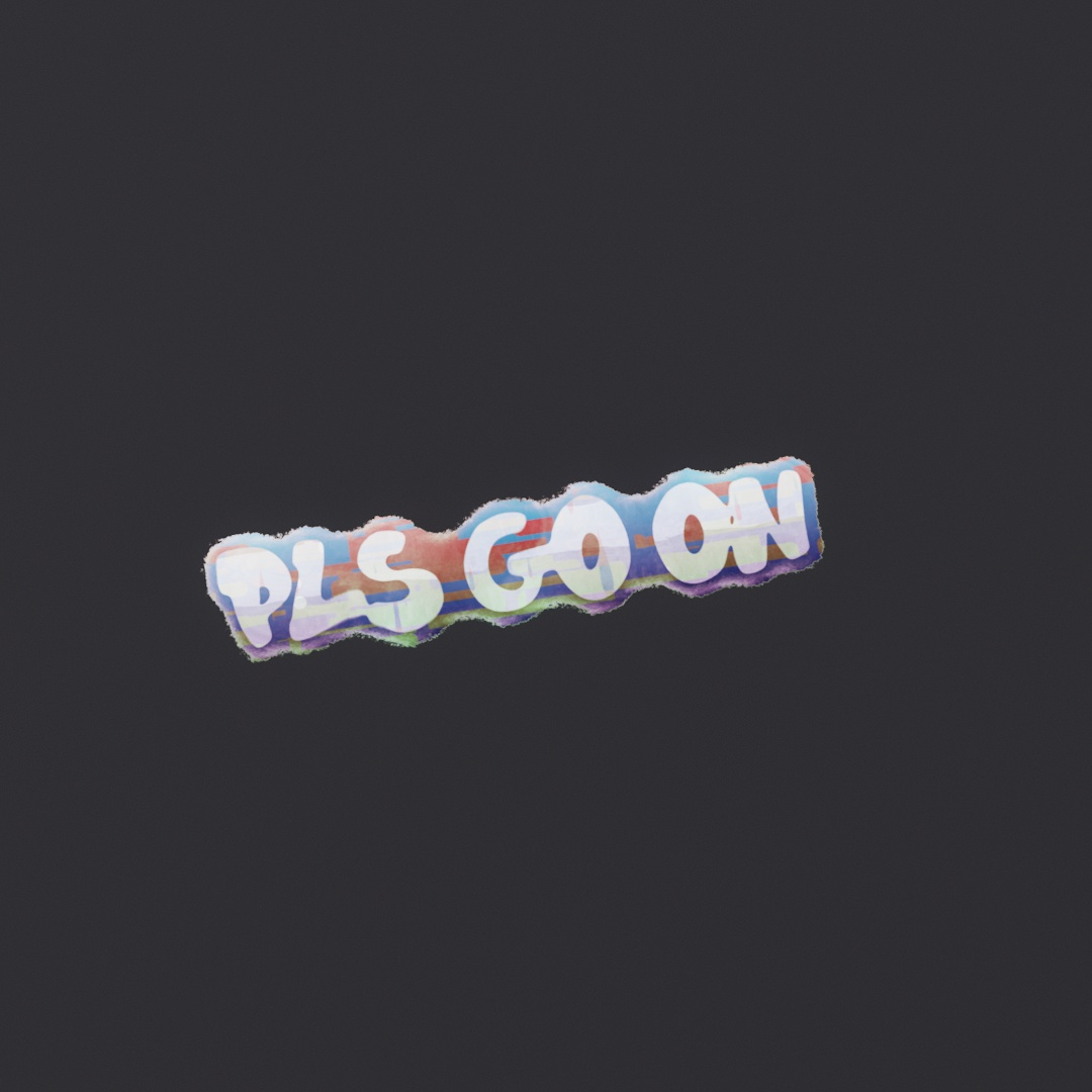 Pls Go On Graffiti Decal