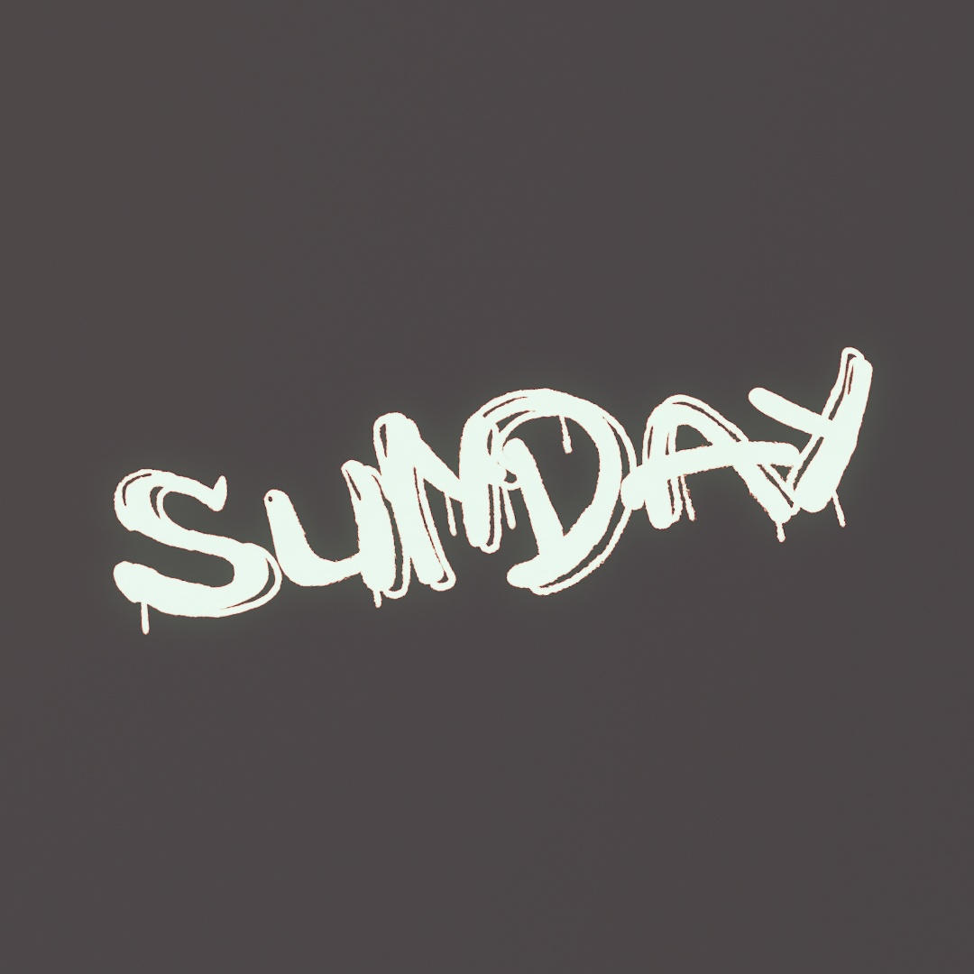Sunday Graffiti Decal