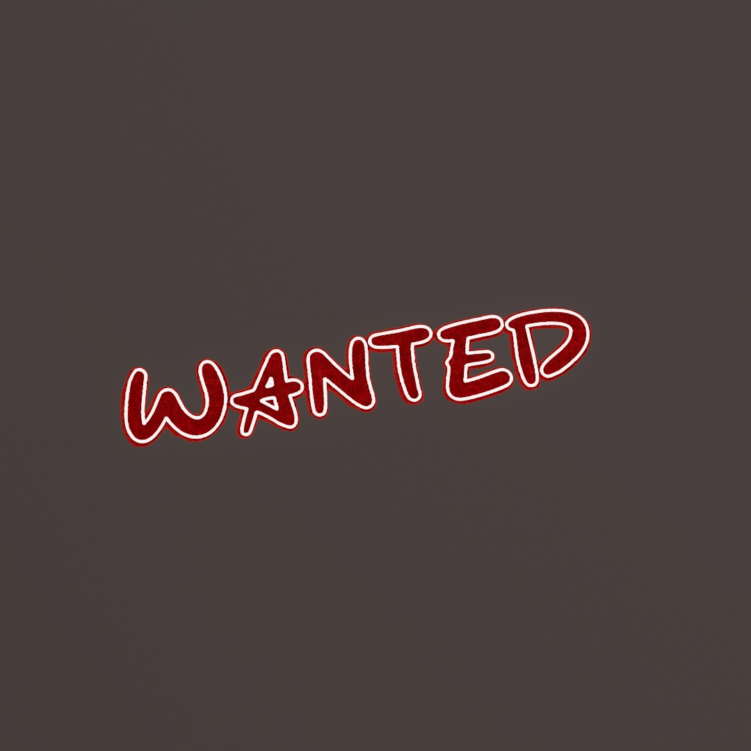 Wanted Graffiti Decal