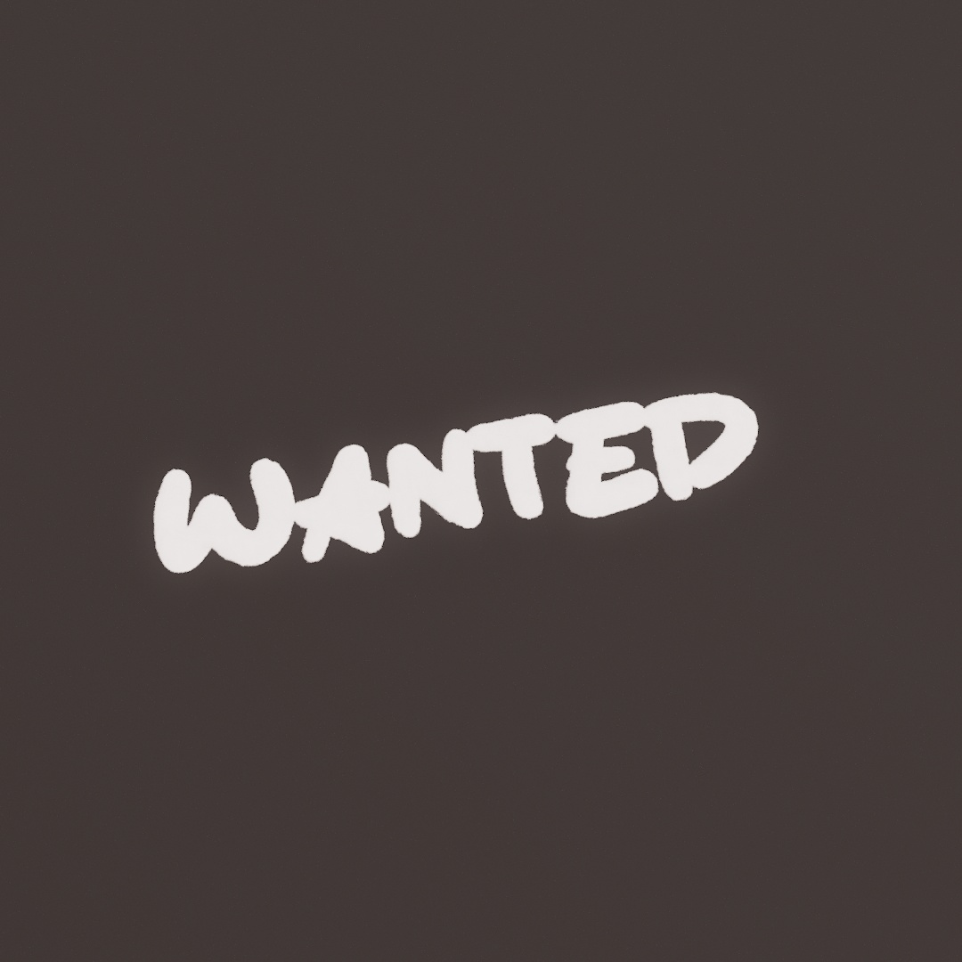 Wanted Graffiti Decal