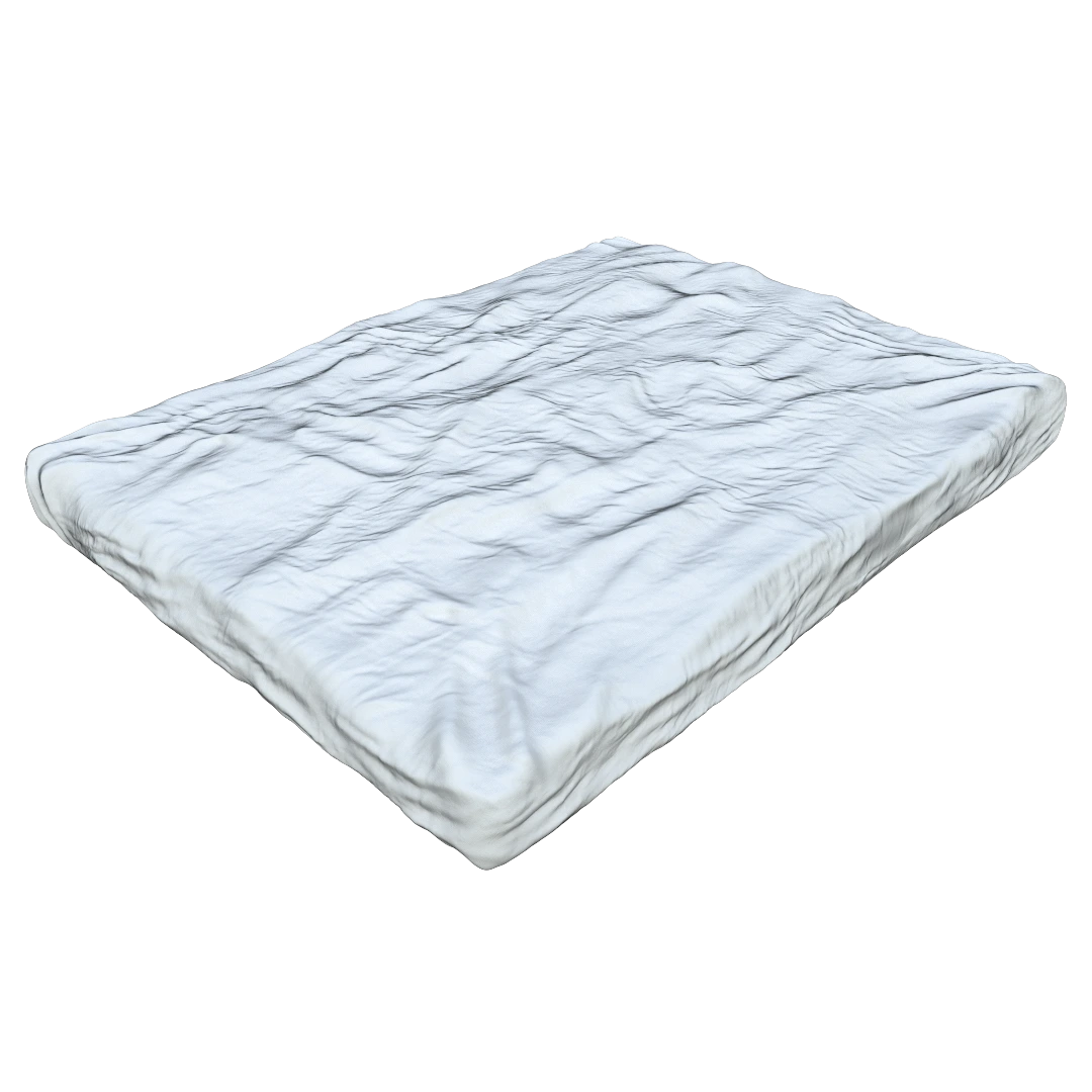 White Bed Interior 3D Model100