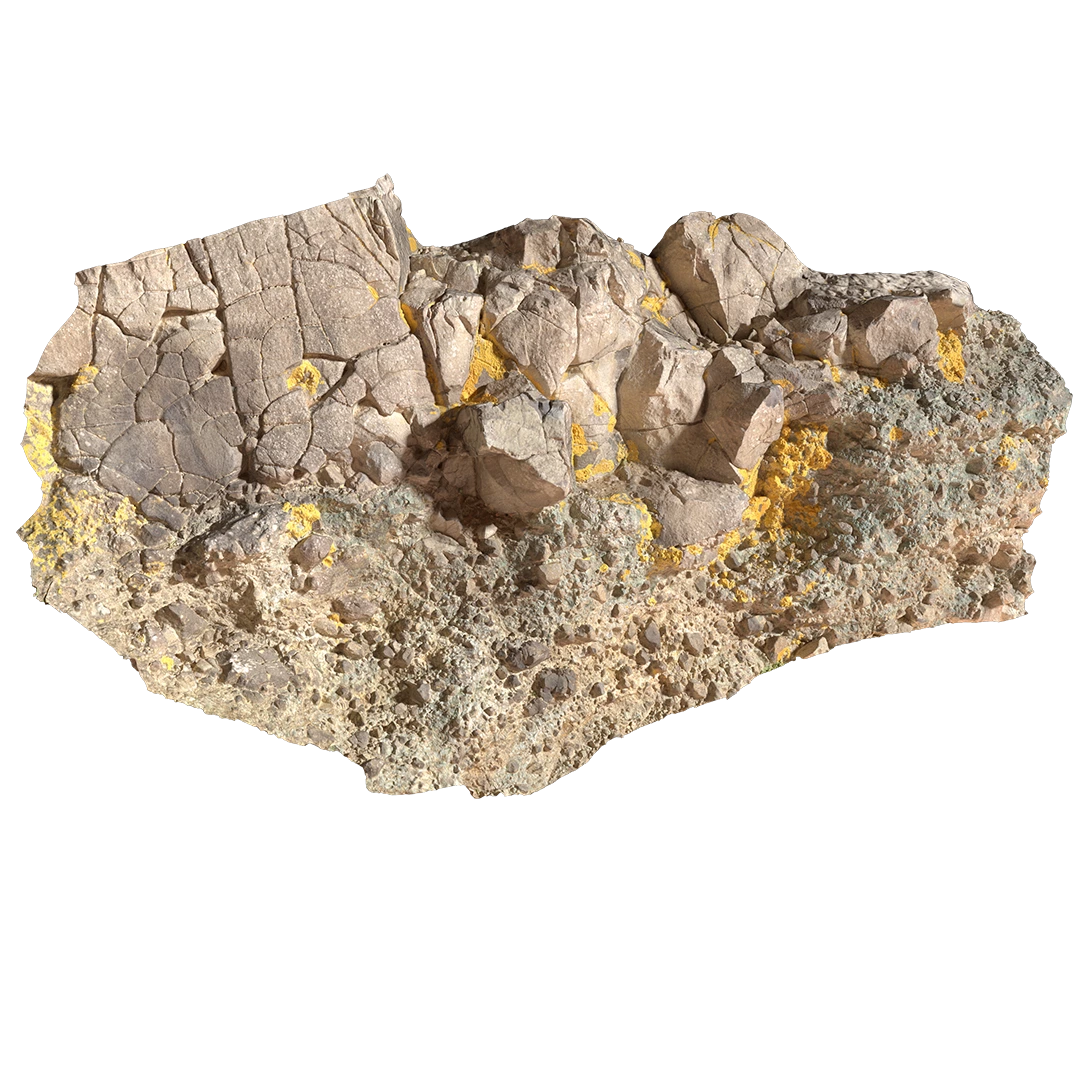 Mossy Volcanic Rock 3D Model161