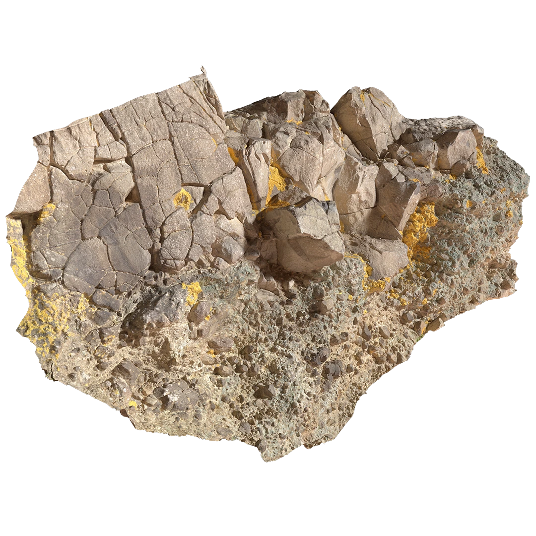 Mossy Volcanic Rock 3D Model161