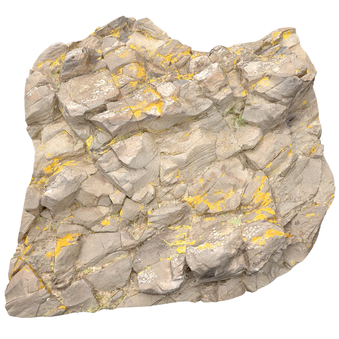 Mossy Volcanic Rock 3D Model162