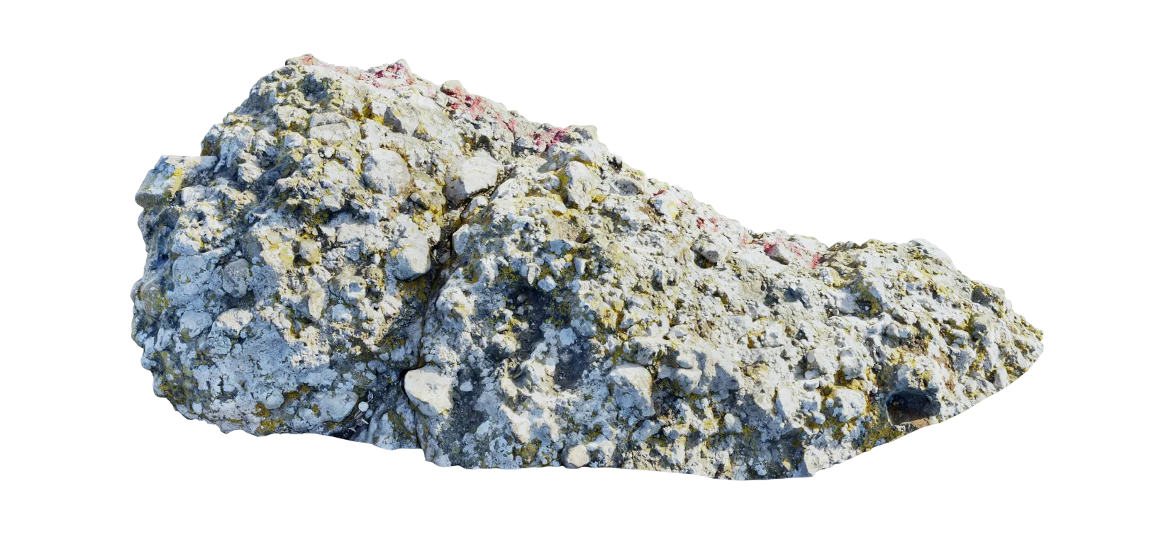Ground Mossy Rock 3D Model