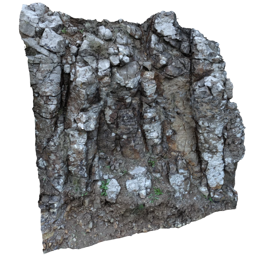 Natural Rock Wall 3D Model33