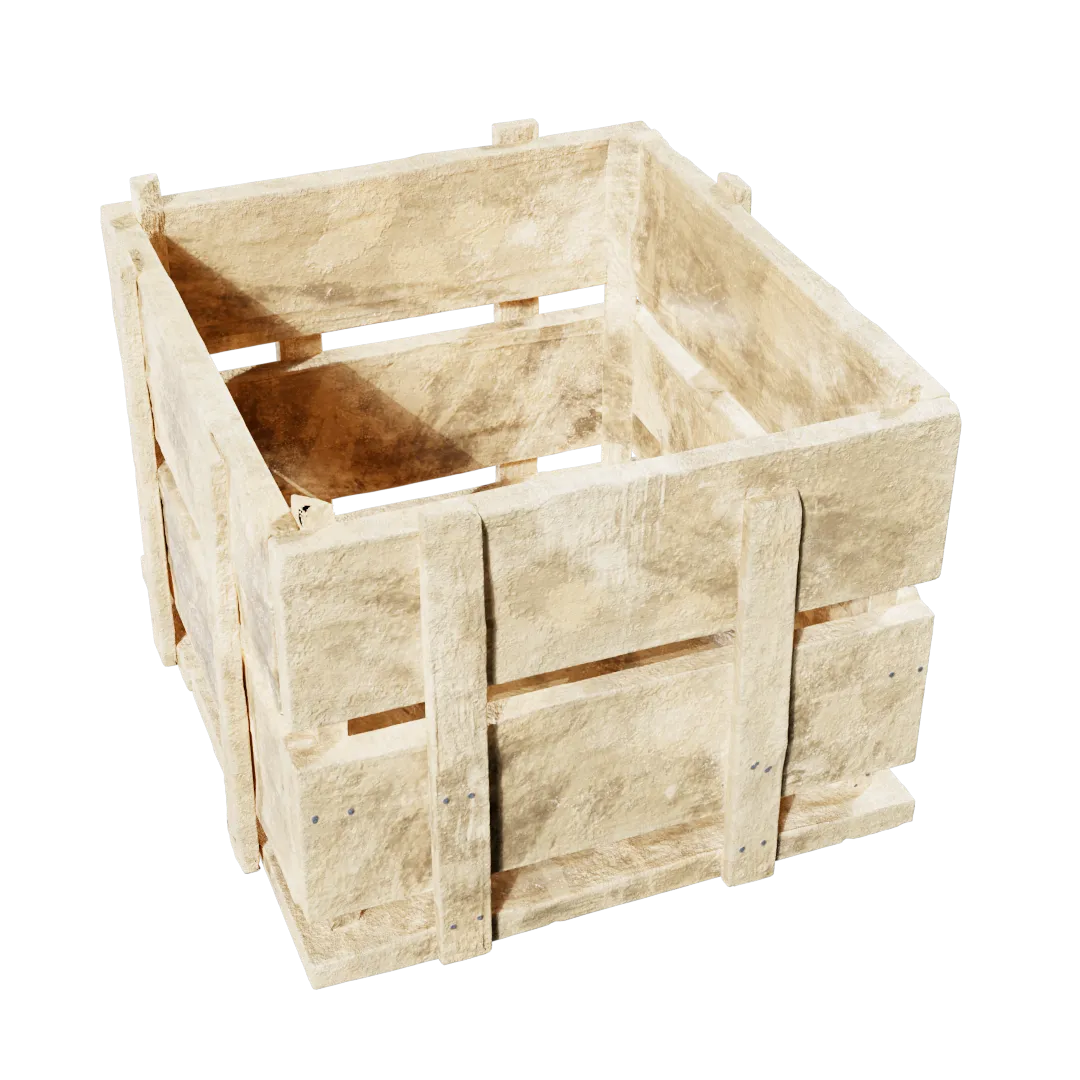 Wooden Case Storage 3D Model