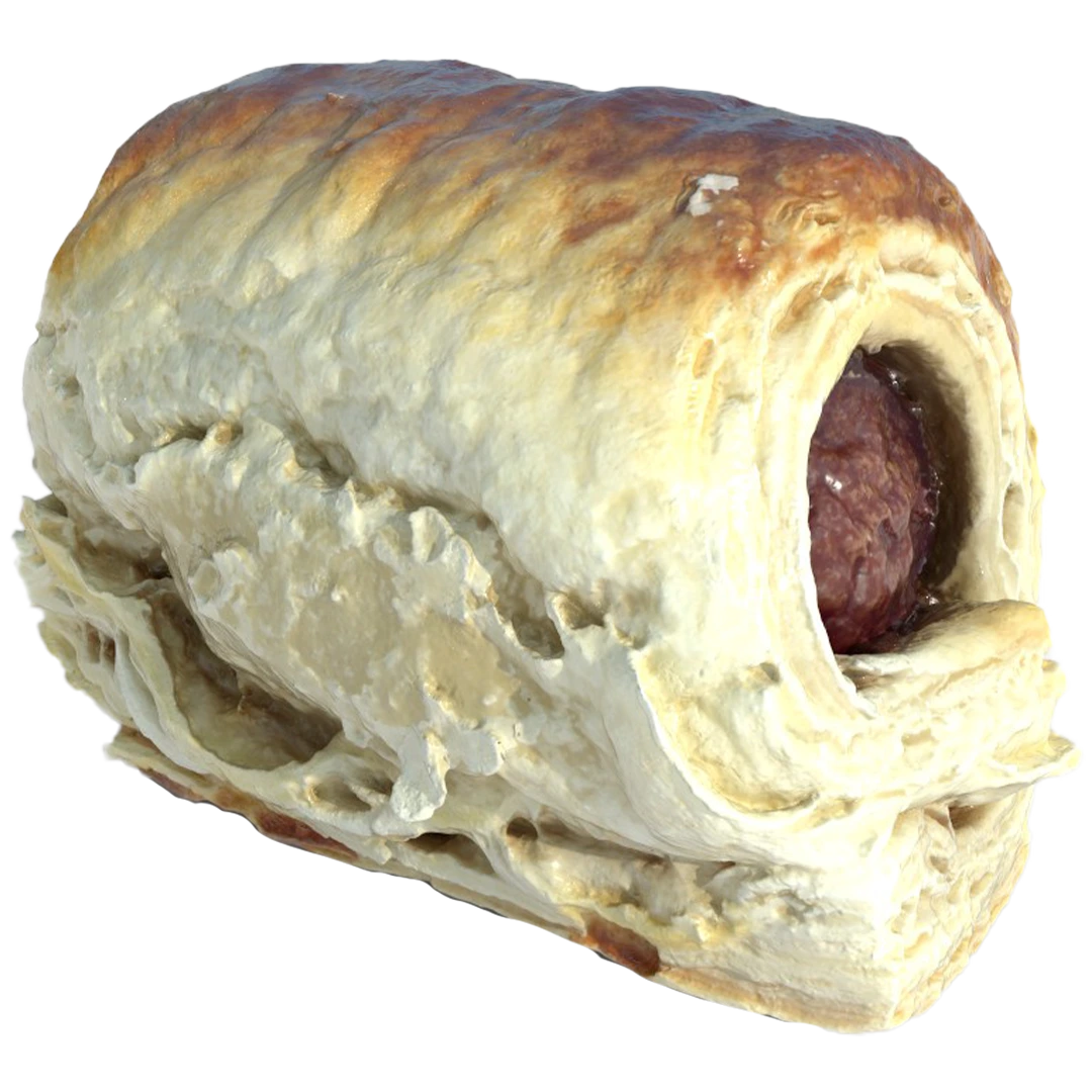 Sausage Puff Pastry 3D Model75